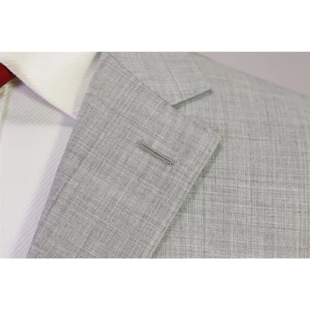 Suitsupply Havana Light Gray Super 120's Wool Slim Fit Patch Pocket Blazer 40S